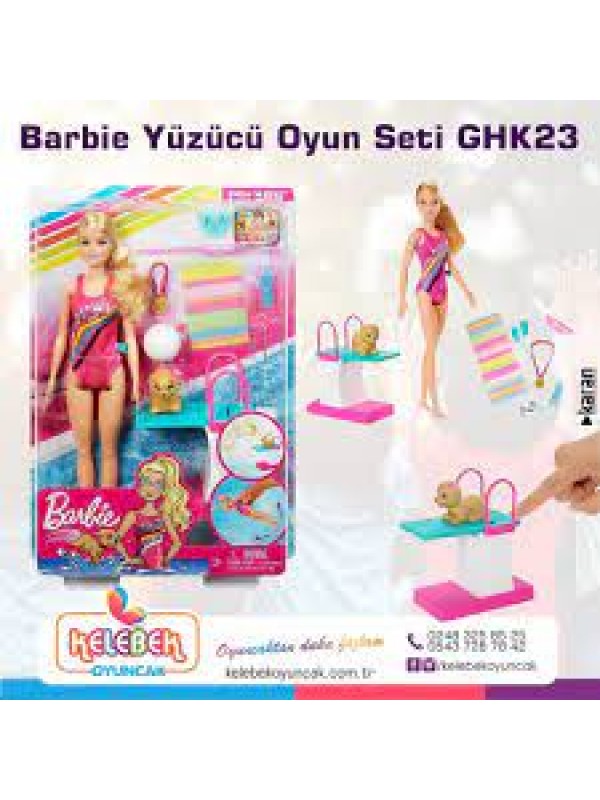 Yüzücü Barbie Oyun Seti GHK23…