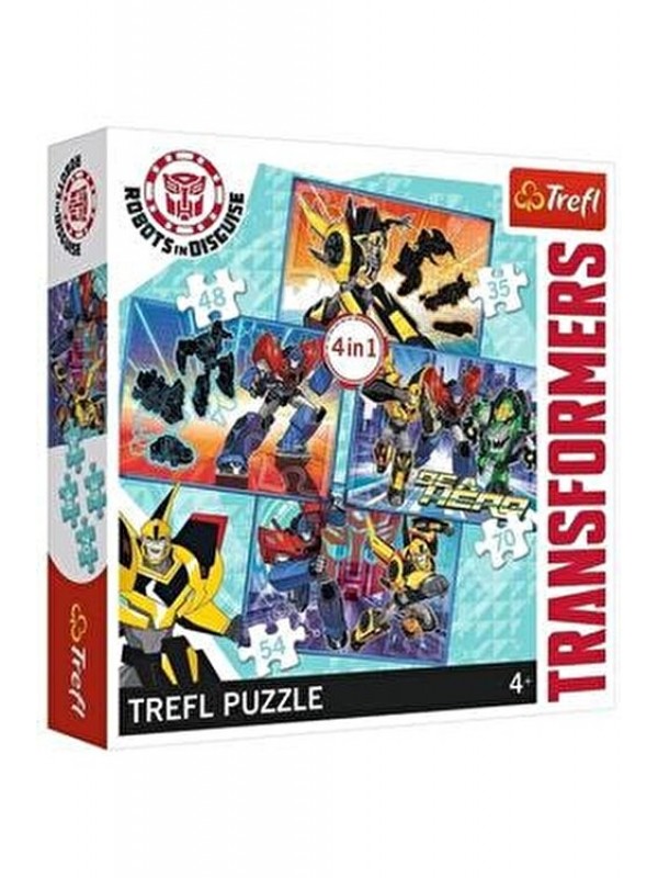Transformers Transformation Time 4'lü 35+48+54+70 Parça Puzzle…